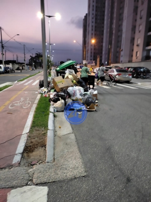 Lixo jogado na rua na Haroldo de Camargo